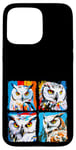 iPhone 15 Pro Max White Owl bird Pop Art Colorful Drawing Painting Case