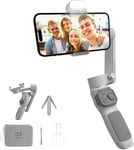 Smooth Q3 Combo [Official] Stabilisateur Smartphone 3 Axes, Telephone Gimbal Pour Iphone Et Android Avec Trepied, Sac, Lumiere Intégrée Et Zoom Pour Vlog, Vidéos Youtube Et Tiktok[SMA072867]