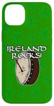 Coque pour iPhone 14 Plus St Patrick Day Bodhran Drummer Drums Percussion Musicien