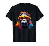 DJ Monkey with Headphones and Sunglasses Music Party Monkey T-Shirt