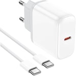 Chargeur Rapide For Iphone 15 16, 20w Chargeur Iphone 15 Prise Adaptateur Et 2m Câble Tressé En Nylon For Iphone 15 Pro/15 Pro Max/15 Plus/16/16 Pro/Ipad Pro/Air/10 Usb C Mural Secteur Alime.[F706]