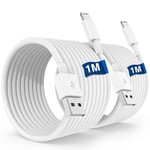 iPhone Charger Cable 1M, [MFI Certified] iPhone USB Charging Lead, 1 Metre USB A to Lightning Charge Cable,Fast Charging Long Wire for Apple iPhone 14 Pro Max/13 Mini/12 Pro/11/X/XS/XR/8 Plus/7/6s/SE