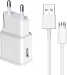 Chargeur Avec Micro Usb Câble 1.5m, Charge Rapide Pour Samsung Galaxy S3 Edge S4 S5 S7 S6 Edge, A3, A5, A6, A10, J8 J7 J6 J5 J3, Tab S Tab S2, Note5 Note4 Note2 Android Universel S[Cha240236]