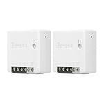 SONOFF ZBMINI ZigBee MINI Smart Switch, 2 Way Light Switch, Compatible with Alexa, SmartThings Hub, Google Home, SONOFF ZBBridge, ZigBee 3.0 Gateway Hub Required, 10A/2200W, 2 Pack