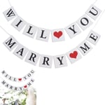 WILL YOU MARRY ME Banner Double-deck Wedding Decor for Proposal Wedding