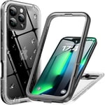 Cozycase Coque Ultra Antichoc IP68 Etanche pour iPhone 16 Pro Transparente Militaire 360 Intégrale Anti Choc Chute Poussière Eau Protection Ecran Incassable Rigide Étui Double Chantier Waterproof Case