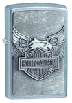 Zippo Iron Eagle Emblem Lighter - Street Chrome