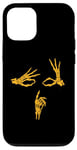 Coque pour iPhone 12/12 Pro University Varsity-Gold Squelette Shh Say Less Varsity-Gold