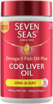 Seven Seas Omega-3 Fish Oil Plus - Cod Liver Oil - One-a-Day - 120 Capsules