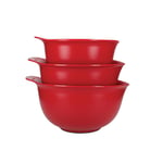 KitchenAid 3pc Nesting Mixing Bowls Set, Empire Red, Sleeved