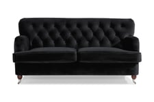 Howard Riviera Fløyelssofa 2-seter - Svart sofa