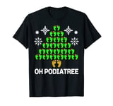 Funny Podiatry Christmas Tree Foot Podiatrist Idea T-Shirt