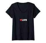 Womens Love LIVE - Like Heart Your Best Favorite: Live V-Neck T-Shirt