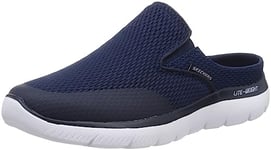 Skechers Homme Summits Vindicator Sneaker, Navy Textile/Trim, 42.5 EU