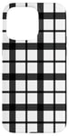 iPhone 15 Pro Max Black White Checkered Plaid Flannel Gingham Pattern Checker Case