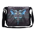 Nemesis Now Unisexe Dragon Duo Anne Stokes Messenger Bag 33cm Black, PU and Canvas Sac bandoulière 33 cm Noir Toile, 40 cm