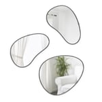 Umbra Hubba Pebble Mirrors, Set of 3, Metallic Titanium