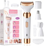 ACWOO Electric Lady Shaver, Cordless 4 in 1 Electric Shaver for Women, Painless