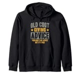 Old Coot Giving Bad Advice Funny Grandpa Dad Zip Hoodie