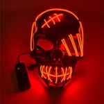 Carnival LED-naamio Hehkuva Halloween-juhlanaamio Rave-naamio Carnival Party -asu DJ Party Light Up Masks Anime Cosplay Rekvisiitta