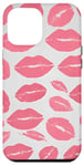 Coque pour iPhone 15 Plus Pink Kiss Coquette Rouge à lèvres pour femme et fille