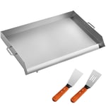 VEVOR Plancha Barbecue à Charbon de Bois Plaque de Cuisson en Inox 81 x 43 cm