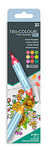 Crafter's Companion Spectrum Noir TriColour Brush Nib Watercolour Markers Colouring Pack of 3 - Unique 3-in-1 Blendable Colour Shade Effect - Floral Meadow