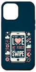 Coque pour iPhone 12 Pro Max Love At First Swipe Rencontres en ligne Love Matching Valentines