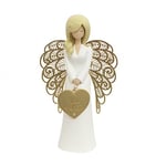 You Are An Angel an013i Figurine Ange, céramique, Blanc, 9,3 x 9,3 x 15,5 cm