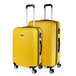 ITACA - Valise Moyenne, Valises Rigides, Valise Rigide, Valise Semaine pour Tout Voyage, Valise Soute de Luxe T71560, Jaune