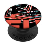 Sim Racer Simulation De Course - Gamer Sim Racing PopSockets PopGrip Adhésif