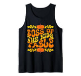 Boss of the Kids Table Funny Dad Thanksgiving Family Apparel Tank Top