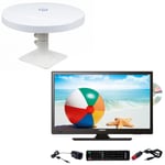 Pack ANTARION TV LED 19" 48cm Téléviseur HD DVD intégré + Antenne TNT Omnidirect