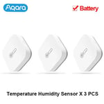 Aqara-Capteur de température intelligent,pression atmosphérique,humidité,environnement,Zigbee,télécommande pour Xiaomi Mi Home Homekit - Type 3 pcs