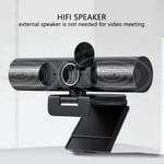 New USB Webcam 2K 30fps Auto Focusing HiFi Speaker Noise Reduction Mic Plug And