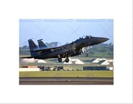 Wee Blue Coo Military Air Plane Fighter Jet Usaf F15e Strike Eagle Wall Art Print