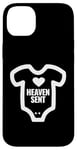 iPhone 14 Plus Sweet baby romper with heart "Heaven Sent" Case