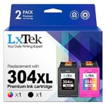 LxTek Remanufacturées Cartouches d'encre Remplacement pour HP 304 304XL 304 XL pour Envy 5010 5020 5030 5032 Deskjet 2620 2622 2630 2632 2633 2634 3720 3730 3733 3735 3750 3760 (Noir Couleur, 2-Pack)