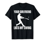 Your Girlfriend Likes My Swing Youth kids Funny Baseball Boy T-Shirt