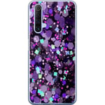 Realme X50 5G Genomskinligt Skal Lila Glitter