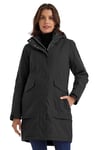 killtec Femme Parka/manteau imperméable avec capuche amovible Damen Funktionsparka, schwarz, 38, 43284-000