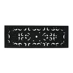 Relaxdays Paillasson de Marche Caoutchouc, Tapis Porte entrée, extérieur, intérieur, Ornement, antidérapant, 75x25, Noir