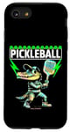 Coque pour iPhone SE (2020) / 7 / 8 Un crocodile jouant au pickleball - Ambiances amusantes