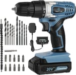 C P CHANTPOWER Cordless Drill Set, 20V Electric Power Drill Driver with Battery