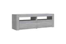 TV-taso LED-valoilla harmaa Sonoma 120x35x40 cm - Harmaa