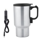 12V 450mL Water Heater Coffee Mug Car Electric Travel Kettle Heating Cup