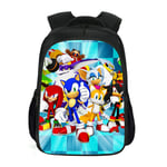 YUNJING Sonic Toy Game Sonic The Hedgehog Design Kids School Backpack Bag Cartoon Children's Backpack
