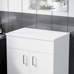 Nes Home 605mm Gloss White MDF Bathroom Worktop For Vanity Cabinet