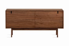 HULSIG Sideboard 160x45 cm Massiv Valnöt Brun - Brun Byrå