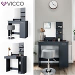 Coiffeuse Julia Vicco table de coiffeuse commode de coiffeuse miroir anthracite